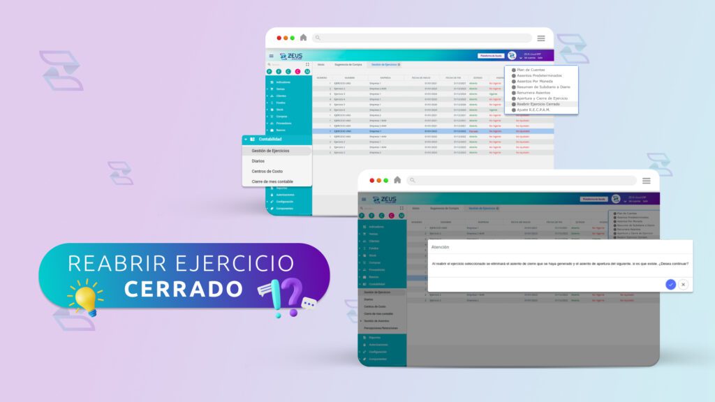 ¿Cómo Reabrir un Ejercicio Cerrado en su ERP?