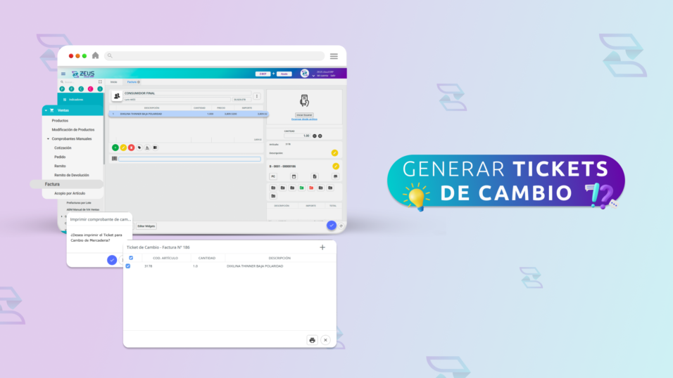 Generar Tickets de Cambio