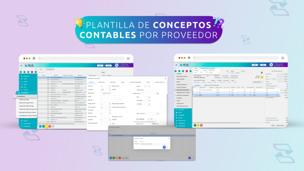 Plantilla de Conceptos Contables por Proveedor