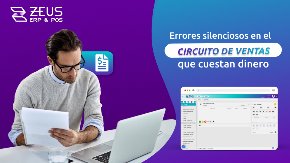 Lee la nota del blog de ZEUS ERP & POS: Errores silenciosos en el circuito de ventas que cuestan dinero